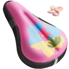 Kids Bike Seat Cushion for Girls, Gel Padded Bike Seat Cover for Child