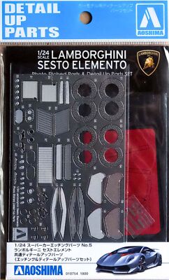 Detail Up Parts für Lamborghini Sesto Elemento 1:24 Model Kit Aoshima 010754