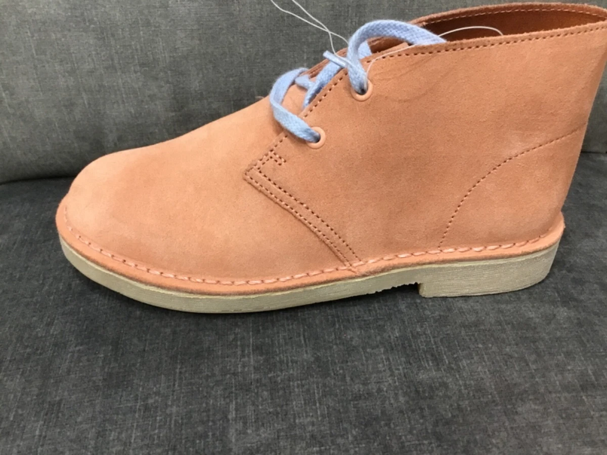 Clarks Originals Girls rusty Pink Real Suede Desert Boots Kids New UK 12.5 G fit