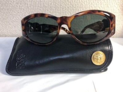 Gianni Versace Vintage Tortoiseshell Sunglasses Medusa Logo 