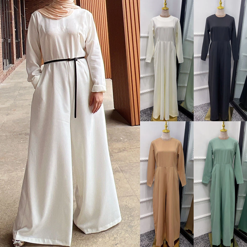 Jumpsuit dress muslimah hot sale