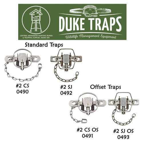 Duke # 2 Coil Spring Traps Chose Size & Quantity Coyote Bobcat Fox Lynx Trapping