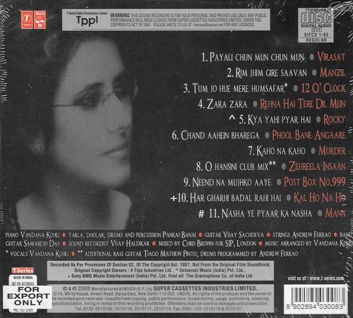 VANDANA KOHLI - TARANA PHIR BHI - BRAND NEW CD - Picture 2 of 2