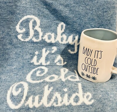 NEW Rae Dunn  Baby It s Cold Outside  Mug & Matching Cece Sweater SIZE M