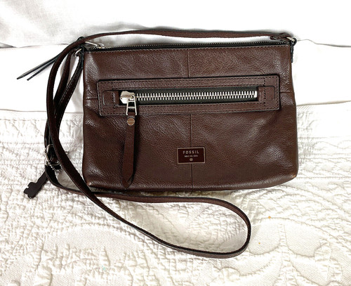 Fossil Brown Leather Crossbody or Shoulderbag