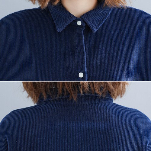Camisa de manga larga con cordón para mujer talla grande suelta con cordón blusa Top//1 - Imagen 10 de 10