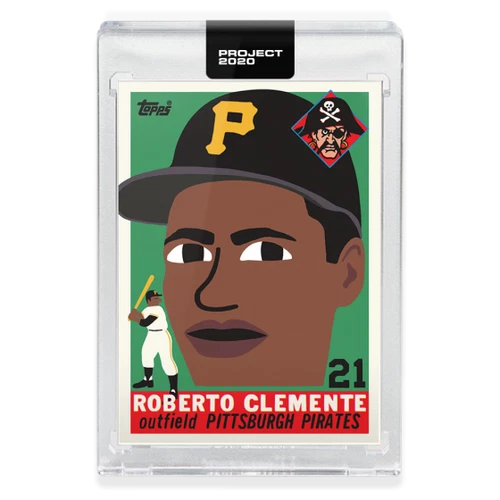Topps PROJECT 2020 Card 182 - 1955 Roberto Clemente Keith Shore-Print Run:3592 