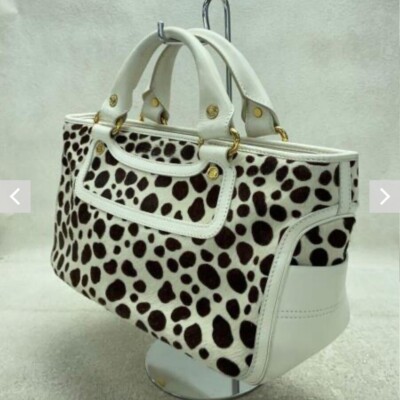 バッグ CELINE HAIRCALF LEATHER BOOGIE HAND BAG CELINE Handbag Boogie Bag Haircalf Animal Print Leather Logo