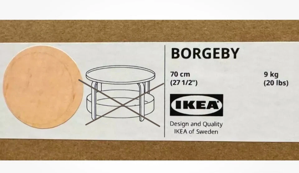 Nuevo IKEA BORGEBY SOLO TAPA DE CAFÉ chapa de abedul 70 cm (27 1/2") 703.893.56 Foto 2 de 2