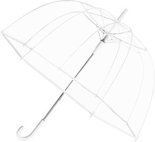 Adult Clear Bubble Rain Umbrella with Dome Canopy and Lightweight Wind and Rain