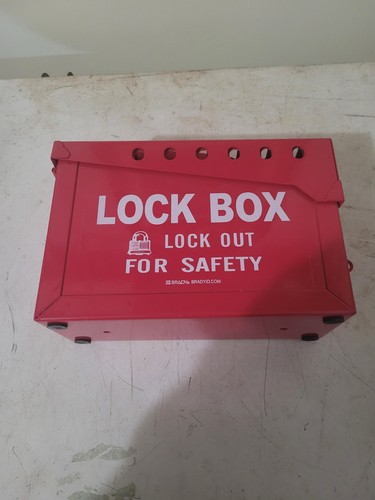 coffre de sécurité (LOTO) verrouillage/étiquette groupe métal rouge - Photo 1/3