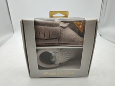 Freshly Picked-Baby Moccasins-Gray/Salt Flats-Unisex-Size 4-NEW IN BOX