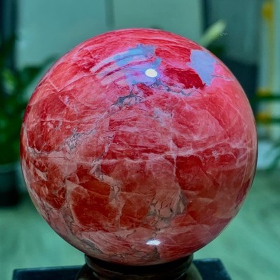 344G Natural Beauty Pink Peach Blossom Stone Ball Spiritual Crystal Ball Healing
