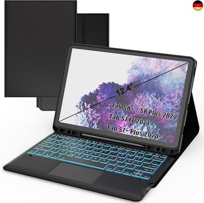 Tastatur Hülle für Samsung Galaxy Tab S8 Plus/S7 FE/S7 Plus 12,4 Zoll - 7 F