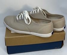 Keds Size 6WW Women's Sneaker Champion Lace Up Canvas Oxford Tan WF34300
