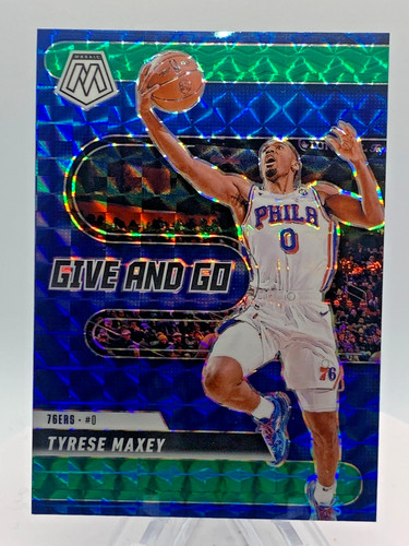 Tyrese Maxey [Mosaic] #12 2024 Panini Mosaic Give and Go card