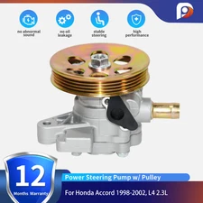 Power Steering Pump w/Pulley for Honda Accord 1998-2000 2001 2002 L4 2.3L 215919
