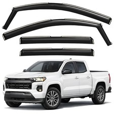 Sun Rain Visors Wind Rain Guards for 23-27 Chevrolet (Chevy) Colorado Crew Cab