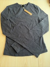 Skims Cotton Jersey Long Sleeve T-Shirt AP-TSH-0647 Soot Medium