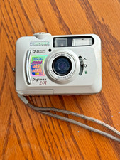 Pre-owned Samsung Digimax 201 2.0MP Compact Digital Camera Silver and Case as is