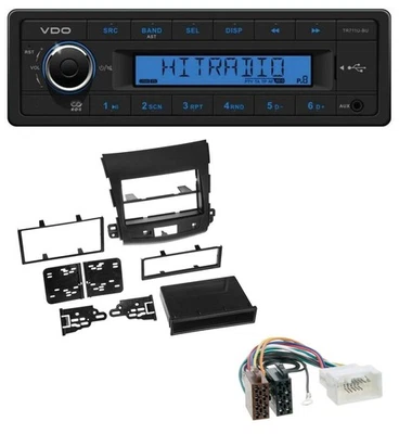 VDO AUX 1DIN MP3 USB Autoradio für Citroen C-Crosser Mitsubishi Outlander Peugeo - Bild 1 von 4