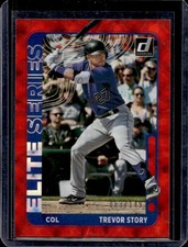 2021 Panini Donruss Trevor Story Elite Series Red #/149 Rockies