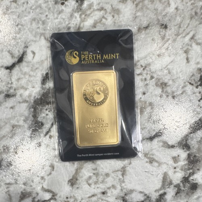 #ad The Perth Mint 50g 99.99% Fine Gold Bar $3300.00