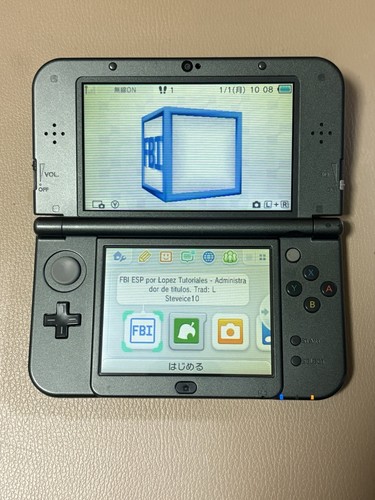 Nintendo 3DS LL Black Console Japan Import Condition Bottom IPS Spielkonsole - Picture 2 of 14