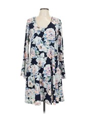 Karen Kane Women Blue Casual Dress L