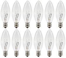 Replacement Light Bulbs for Electric Candle Lamps, Window 12 Count Pack of 1 