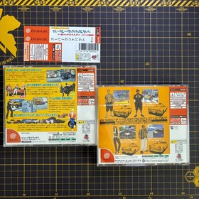 Lot 2 Crazy Taxi Super Runabout Sega Dreamcast Japanese Complete CIB Manual