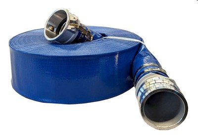 #ad #ad 2quot; x 100#x27; PVC Lay Flat Discharge Hose 70 PSI Aluminum Cam amp; Groove $62.75