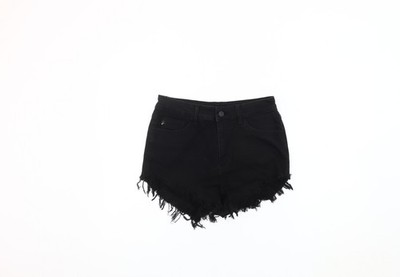 KanCan Damen Jeans Shorts schwarz abgeschnitten Größe 28