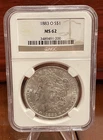 1883-O Morgan Silver Dollar NGC MS62 New Orleans Mint Certified US Coin