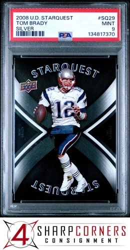 2008 UPPER DECK STARQUEST SILVER #SQ29 TOM BRADY PATRIOTS PSA 9