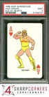 1988 WWF SUPERSTARS PLAYING CARDS HULK HOGAN HOF ACE OF HEARTS PSA 9