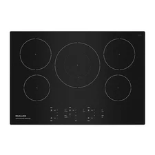 KitchenAid KCIG550JBL 30 inch Black 5-Burner Built-In Electric Induction Cooktop