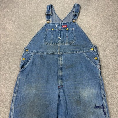 Dickies Latzhose Erwachsene 44x27 blau Latzhose Denim Arbeitskleidung Zimmermann Herren*
