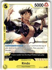One Piece The Azure Sea's Seven Release Event Card OP14-115 Rindo