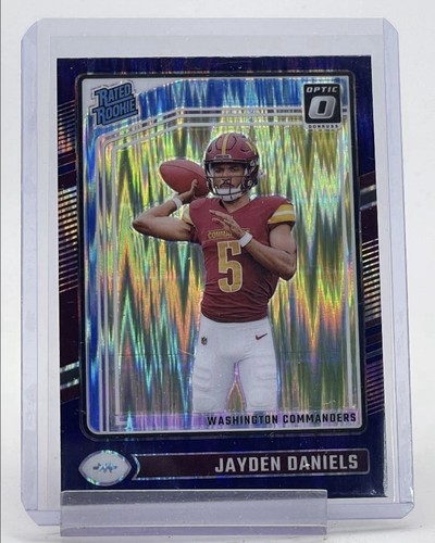 2024 Panini Donruss Optic Rated Rookie Jayden Daniels #248 Purple Shock Prizm RC