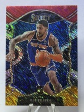 2021 Select Obi Toppin Red Orange Shimmer Prizm