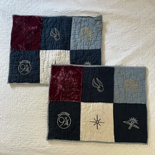 Pottery Barn Kids Harry Potter Patchwork Quilted STANDARD Pillow Shams Set PBK