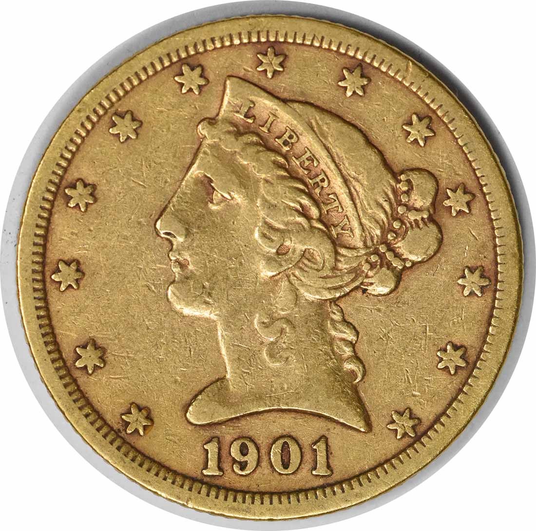 1901-S $5 Gold Liberty Head EF Uncertified #1038 | eBay