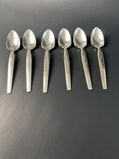 6 Grapefruit Spoons Wm. Rogers Mfg. Co "Original Rogers" Serrated  Vtg Flatware