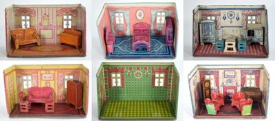 ANTIKES MARX TOYS BLECH BRAUTZIMMER um 1930 - VERSCHIEDENE VERFÜGBAR
