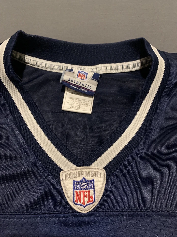 Camiseta deportiva vintage Reebok Dallas Cowboys Romo #9 para hombre 2XL 54 azul cosida Foto 3 de 4