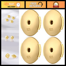Gold Earring Backs for Studs - Locking Replacement 14K Gold Plated  Sterling Si