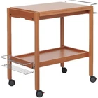 Foppapedretti Newton Wooden Trolley / Coffee Table, Walnut