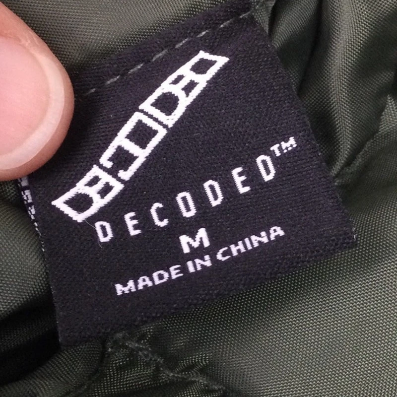 Decoded Gorpcore Hooded Quilted Puffer Casual Hiking Zip Green Vest Men's M image 8
