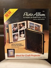 New Vintage Photo Album 40 Self-Adhesive Pages 20 Removable Sheets Burgundy